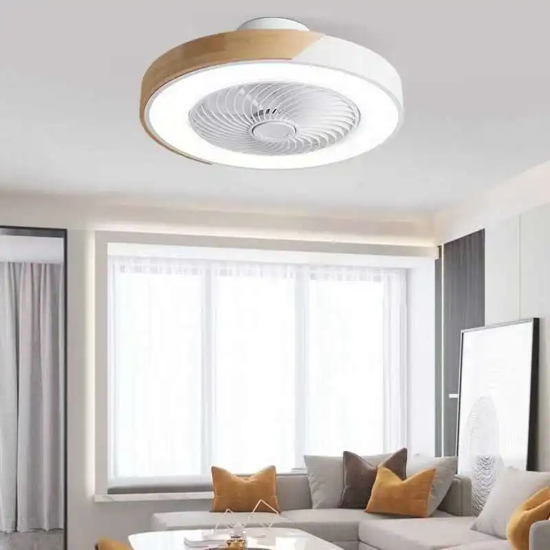 

Invisible fan lamp ceiling fan lamp living room ceiling lamp Nordic restaurant bedroom lamp LED lamp remote control fan lamp