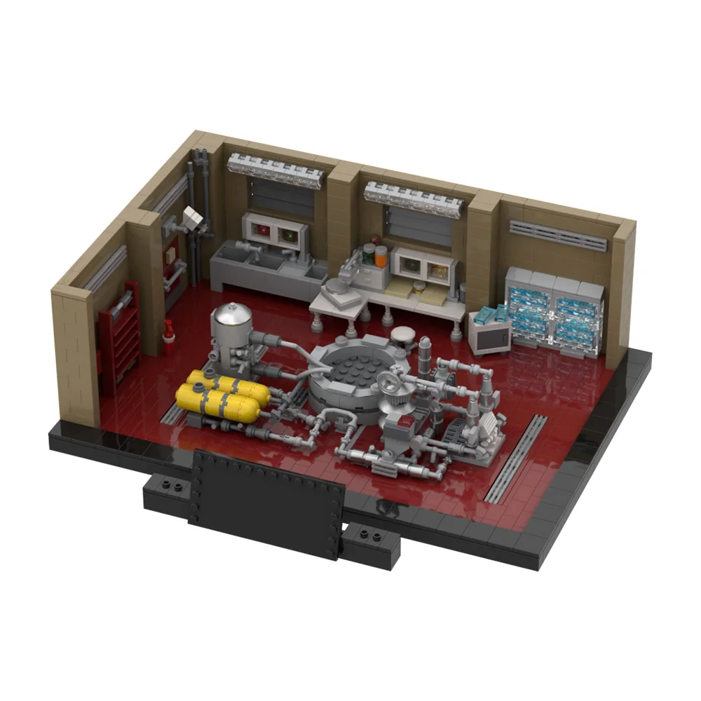 

MOC Breaking Bad Movie The Superlab Building Blocks Chemical Poison Experiment Extraction Scene Room House Brick Toy Gift