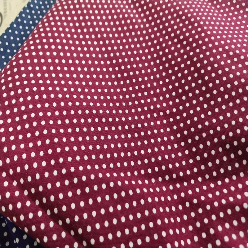 Via Phil Classic Polka Dot Printed Cotton Poplin Fabric 50x140cm Fabric Patchwork Cloth Dress DIY Sewing Quilting Home Decor