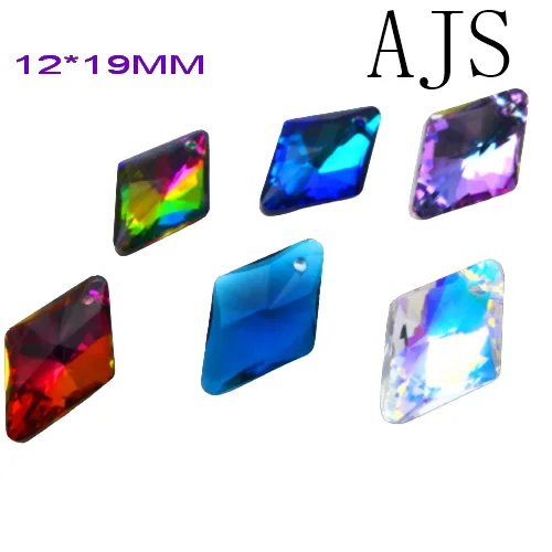 

36/72pcs 12*19MM 6320 RHOMBUS Crystal Pendants Charms AB Vitrail Bermuda Jewelry Earrings Necklace Gift Hanging DIY Free Shippin