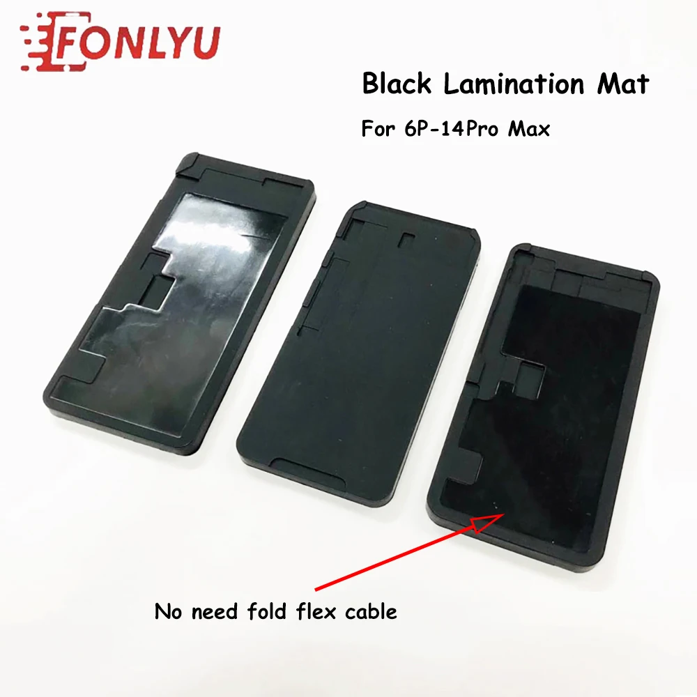 

No Fold Flex Cable Black Rubber Pad OCA Laminating Mold Mat LCD Screen Refurbish Mould For iPhone 12 11Pro 14 X XS Repair Tools