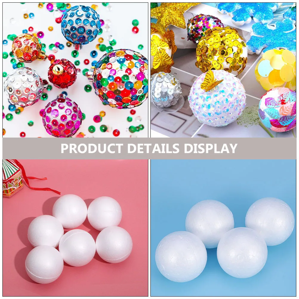 

2Pcs White Solid Ball DIY Wedding Party Supplies Handmade Decorative Balls Wedding Anniversary Festival Craft Supplies