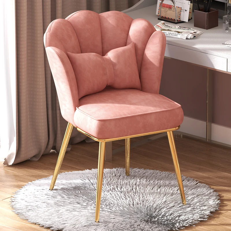 

Nordic Luxury Chair Dining Simple Home Backrest Internet Single Chair Celebrity Manicure Bedroom Chaisse Chambre Furniture
