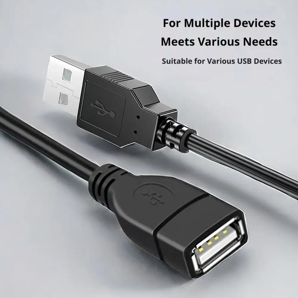 USB 2.0 Extension Cable Male to Female High Speed Data Sync Cord with Magnetic Ring Anti-Interference for Printer PC Laptop