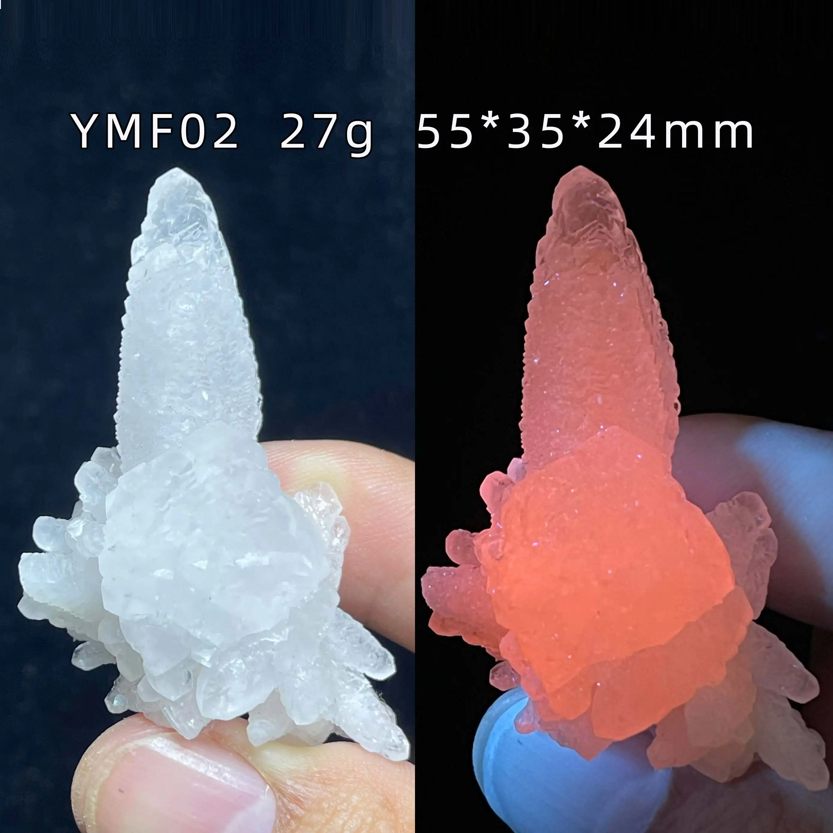 Natural white Calcite mineral specimen + healing quartz crystals and stones rock gemstone