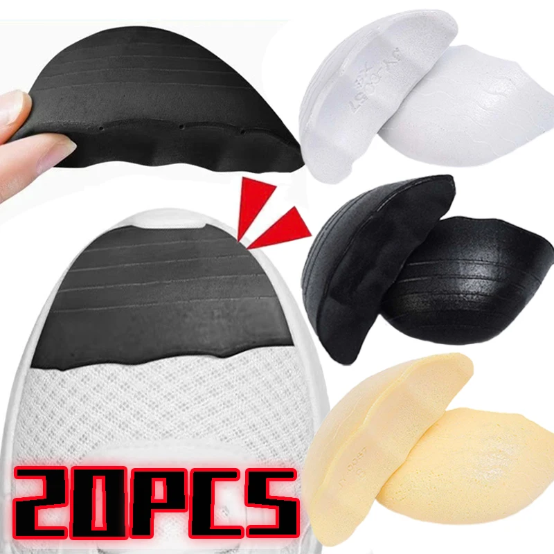 2/20pcs Anti Forward Sliding Forefoot Insert Pad Cuttable PU Foam Toe Plugs Front Foot Insoles Reduce Size Soft Shoe Accessories