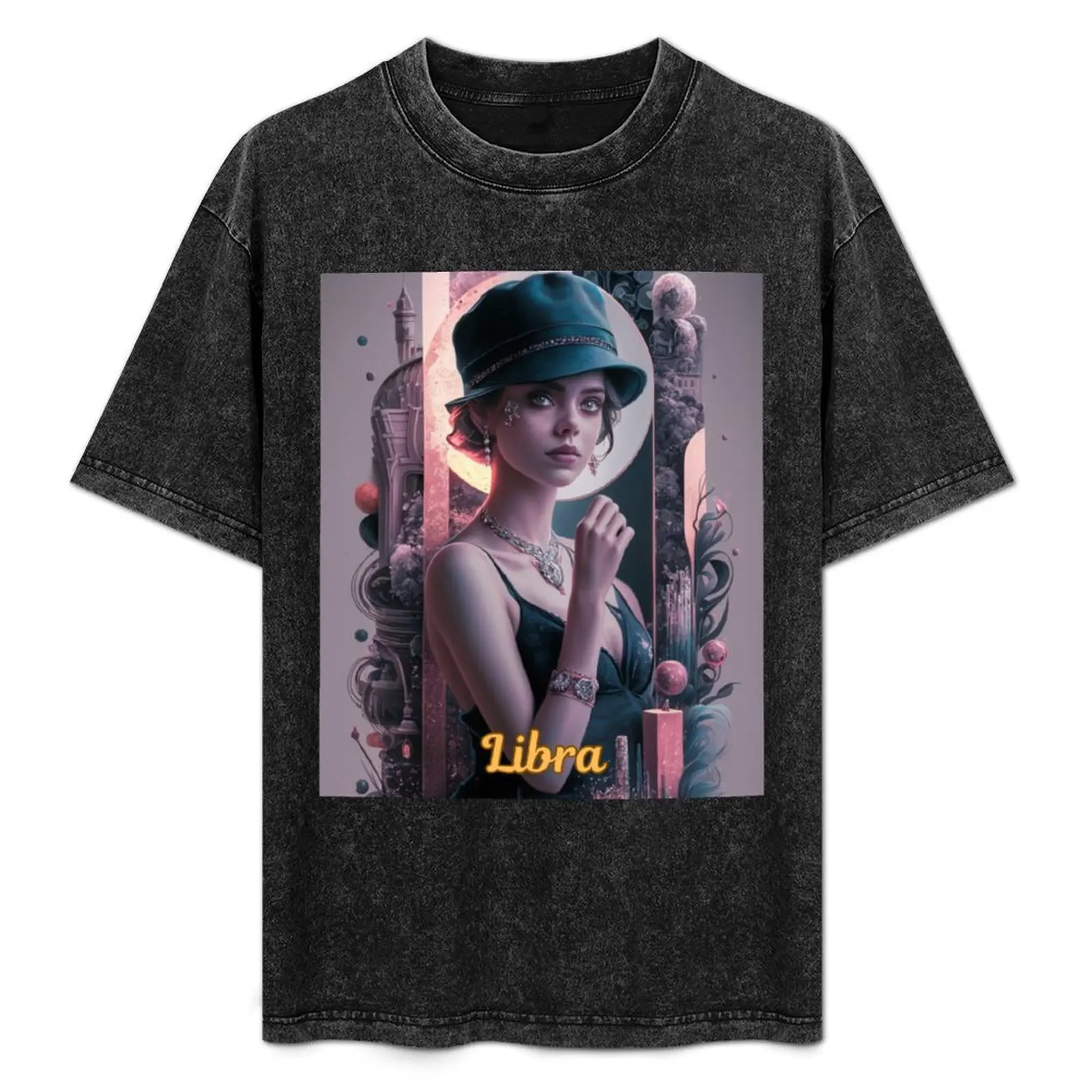 Libra Zodiac, whimsical lady, libra girl sexy T-Shirt summer clothes heavyweights quick drying vintage clothes anime shirts men