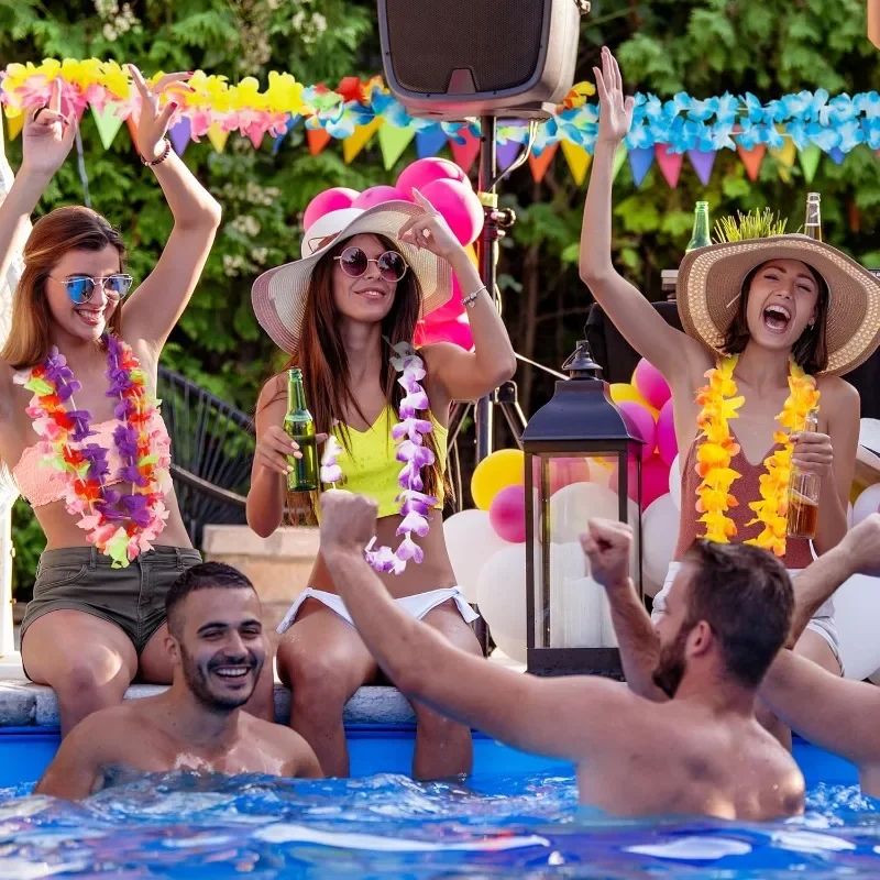 هاواي إكليل قلادة الصيف الشاطئ الاستوائي موضوع حفلة زهرة اصطناعية إكليل الزفاف حفلة عيد ميلاد الديكور بالجملة