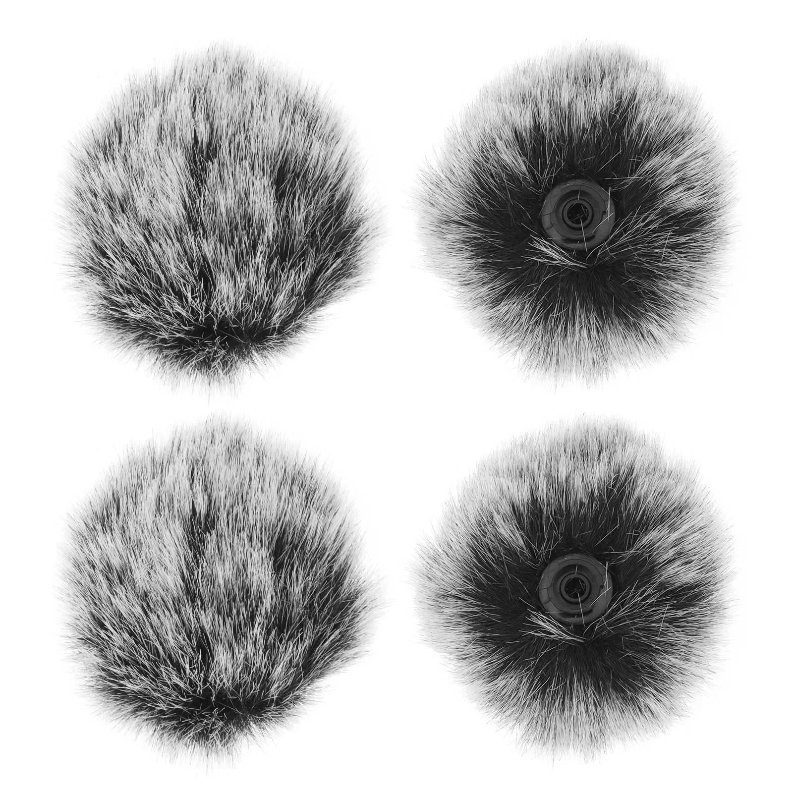 

4pcs Grey Furry Pop Filter Microphone Pop Filters Fit for DJI MIC Transmitters, Wireless Lavalier Microphone Covers