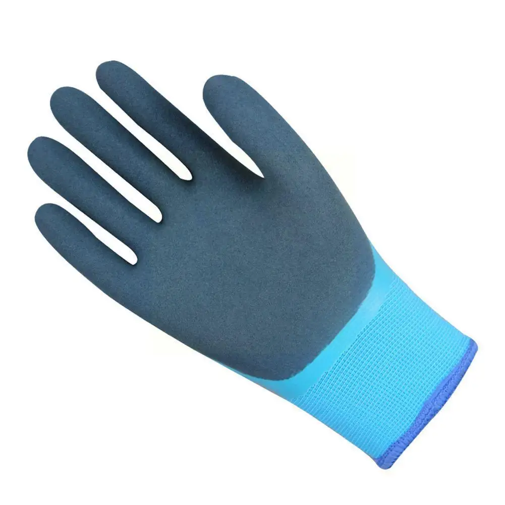 Working Gloves Winter Fishing Gloves High Quality Thickening Rubber All Work Velvet Gloves Gloves Safety Waterproof X6E7