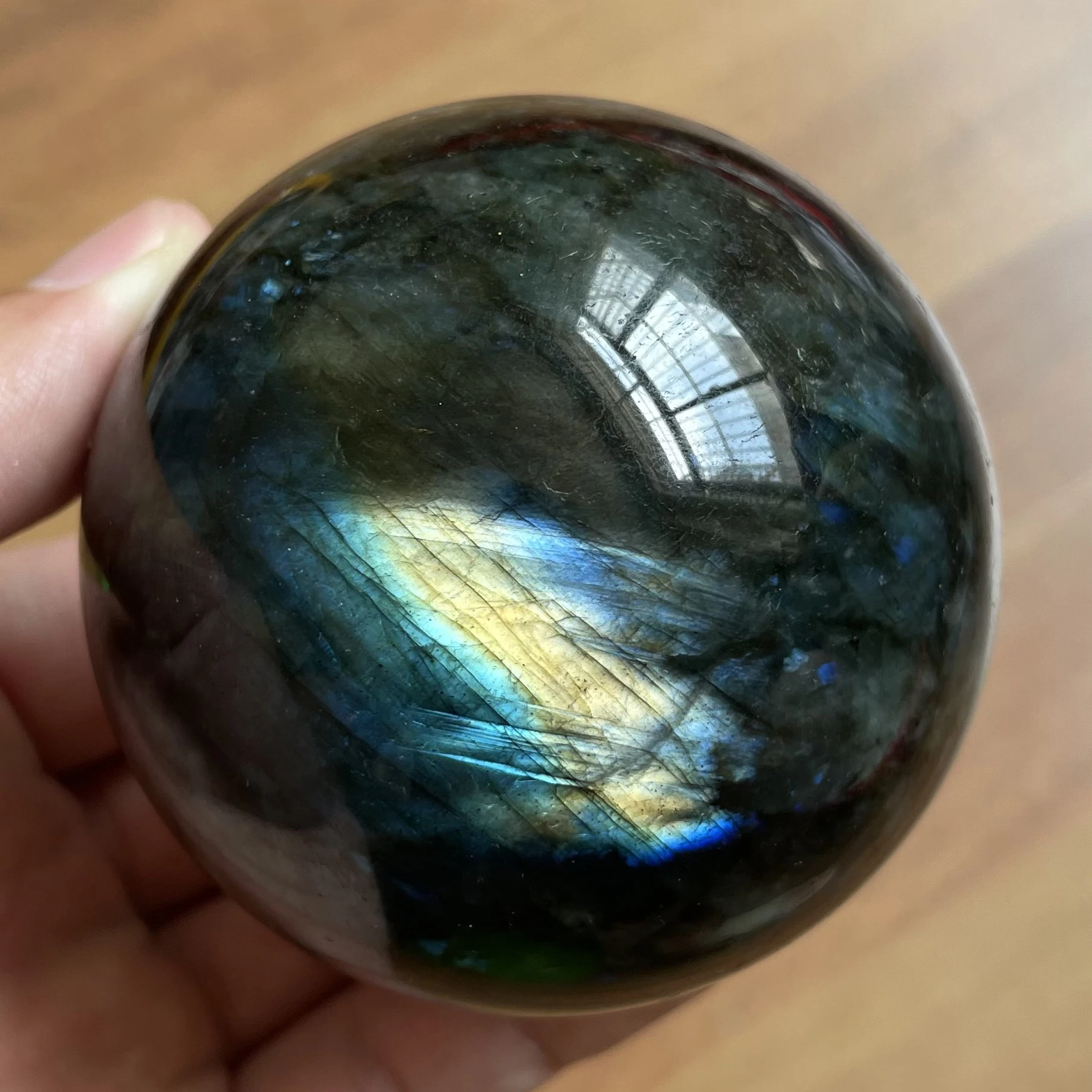 458g Natural Stone Labradorite Rock Polished Crystal Ball Quartz Sphere Moonstone Feng Shui 2022 Decoration Gift Reiki Healing