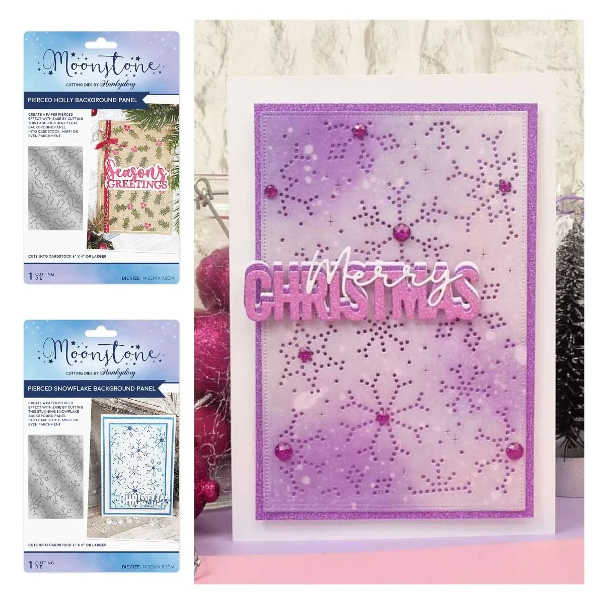 

Holly Background Panel Metal Cutting Dies Scrapbooking Pierced Snowflake Diary Decor Embossing Stencil DIY Greeting Cards Making