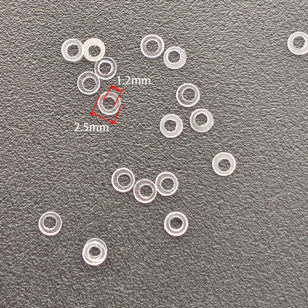 10000pcs 2.5x1.4x0.4mm 2.5x1.2x0.4mm Eyeglasses Glasses Plastic Washers Eyewear Plastic Flat Pad Glasses Accessories