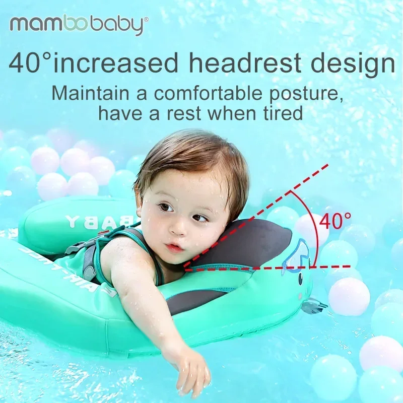 Mambobaby-Anneau de natation flottant et allongé pour bébé, jouet de piscine, entraîneur de natation, solide, non gonflable, nouveau-né