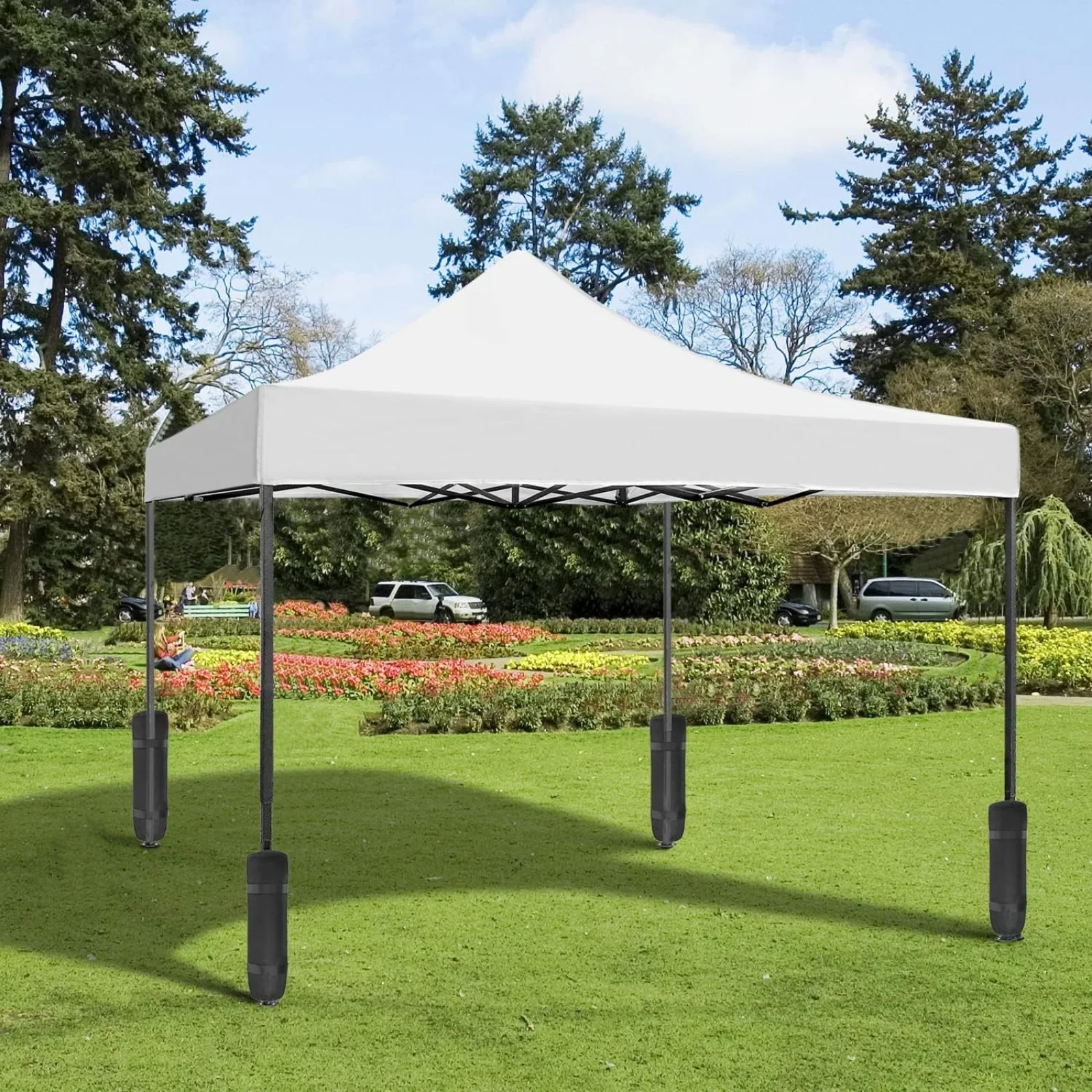 US Pop Up Canopy Tent 10x10, Anti-UV, Straight Leg and Easy up Sun Shelter for Parties, Camping, Commercial, Instant Canopy