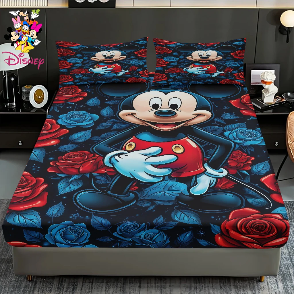 

2/3 шт., набор простыней с Микки Диснеем, 100% полиэстер, мягкий комфортный домашний декор для спален/гостевых комнат, круглый год