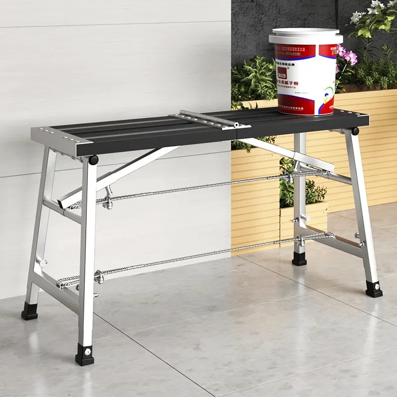 Multifunctional Folding Stool Portable Thickened Aluminum Alloy Scaffold Indoor Outdoor Decoration Mobile Platform