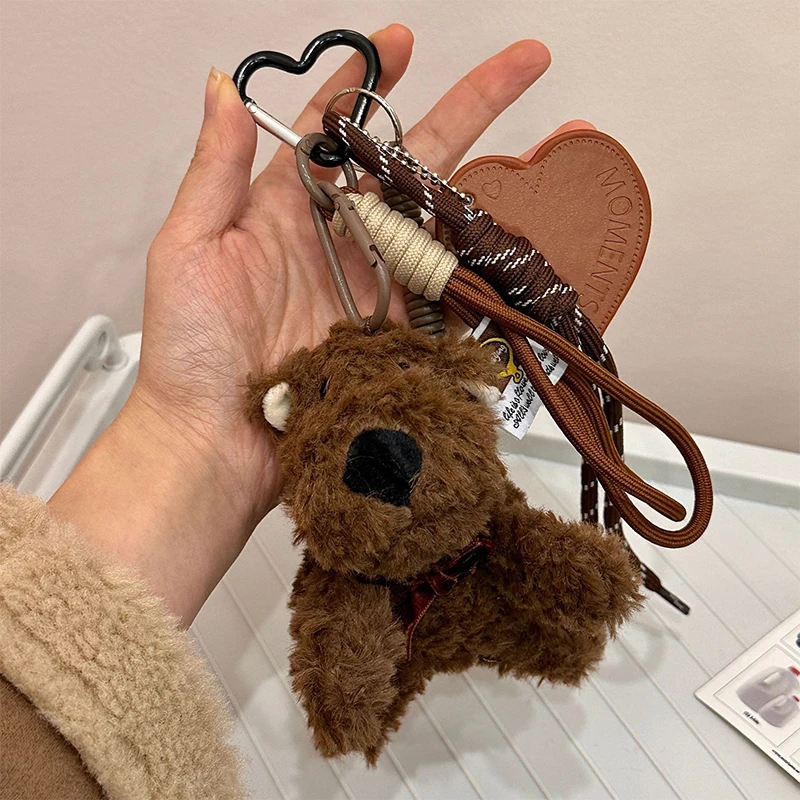 

Брелок для ключей с куклой щенка из мультфильма, милый плюшевый брелок с животными, креативный брелок для ключей, школьная сумка, подвеска, украшение для подарков для девочек