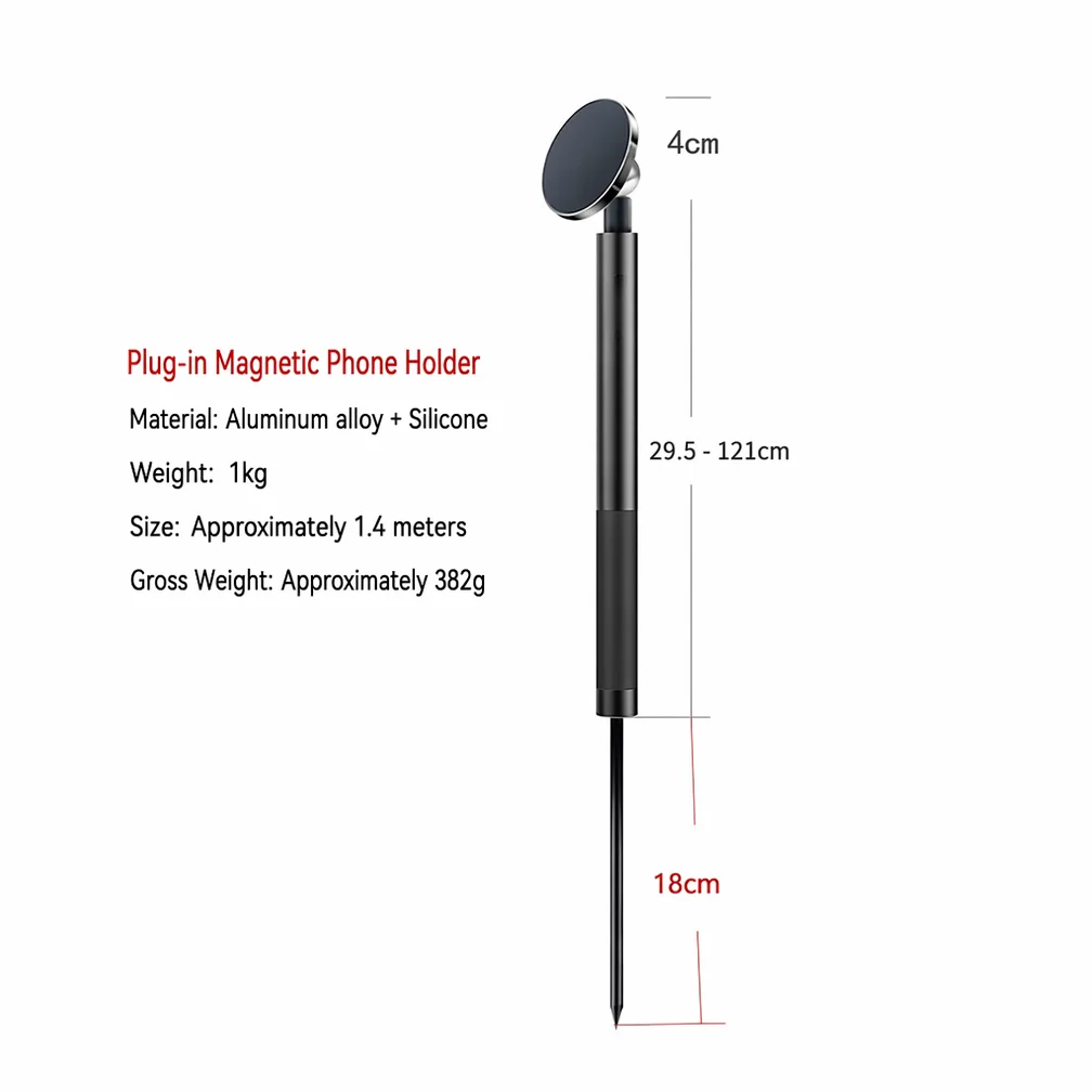 Golf Ball Head Mobile Phone Magnetic Stand Tripod Selfie Stand 360° Horizontal Rotation Secure Adhesion Portable Outdoor Stand