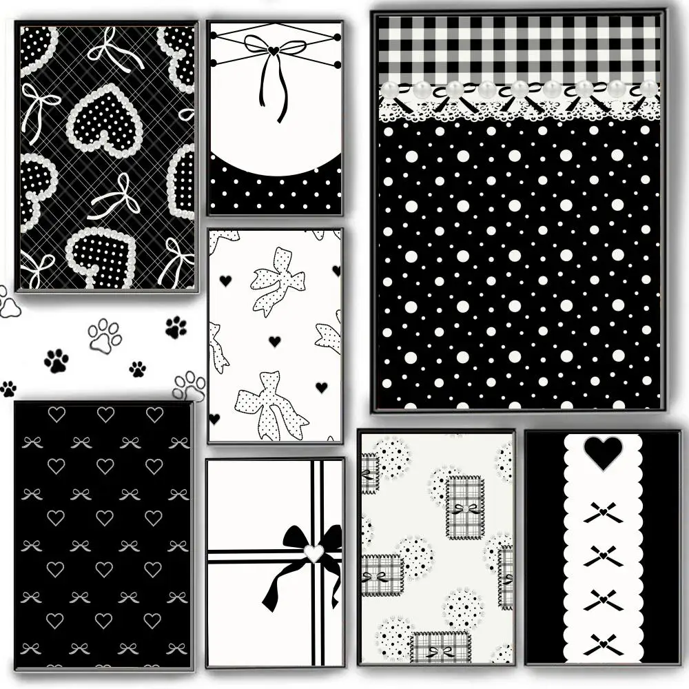 Pearl Bow Poster Self Adhesive HD PVC Wall Art - Waterproof & Stain Proof For Home Office