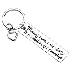 Spanish Drive Safe Keychain for Men New Driver Gift Trucker Dad/Boyfriend Gift Fathers Day Gift for Husband