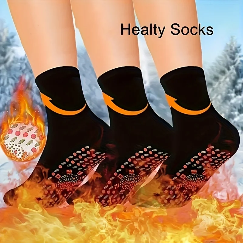 2 pares de calcetines cálidos de tubo largo para deportes al aire libre, senderismo, viajes en clima frío, adecuados para correr, trotar y caminar