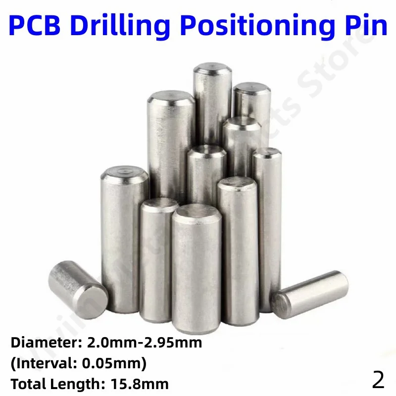 

PCB Fixture Positioning Pin Length 15.8mm 2.0mm~2.95mm StainlessSteel Hardware Tool Cylindrical Dowel Pin Metal Processing Parts