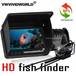 VWVIVIDWORLD,Underwater 220° HD/UHD,Fishing Camera,Night Vision,Fish Finder,5.0/4.3 Inch,IPS LCD Display,Long Endurance