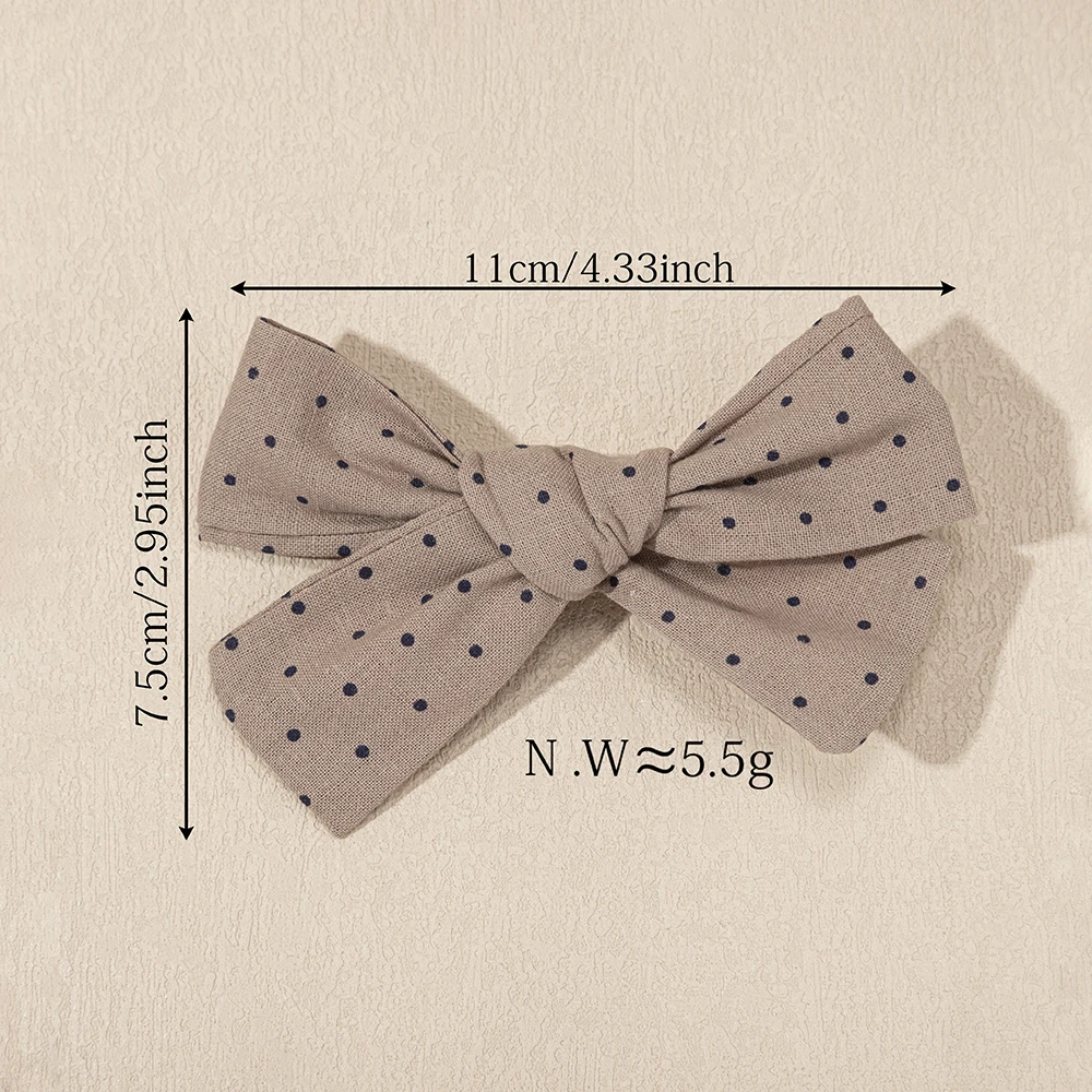 新しい韓国スタイルドットプリント弓ヘアクリップ女の赤ちゃんファッション甘いちょう結びヘアグリップバレッタヘアピン写真撮影アクセサリー
