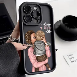 Fashion Super Mama Mom Baby Boy Girl Phone Case For iPhone 11 12 13 14 15 16 17 Pro Max 15 Plus XR X XS Max Cases Cover Bumper