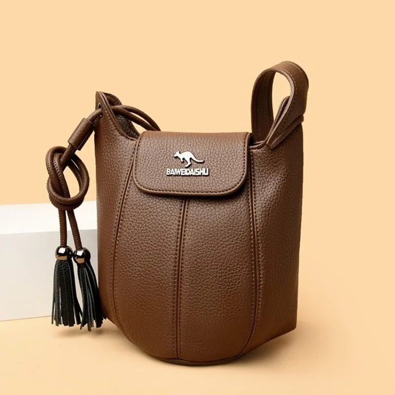 Stylish Designer Leather Satchel Women Handbag Tote Shoulder Crossbody Purse Luxury Vintage Diaper Bag