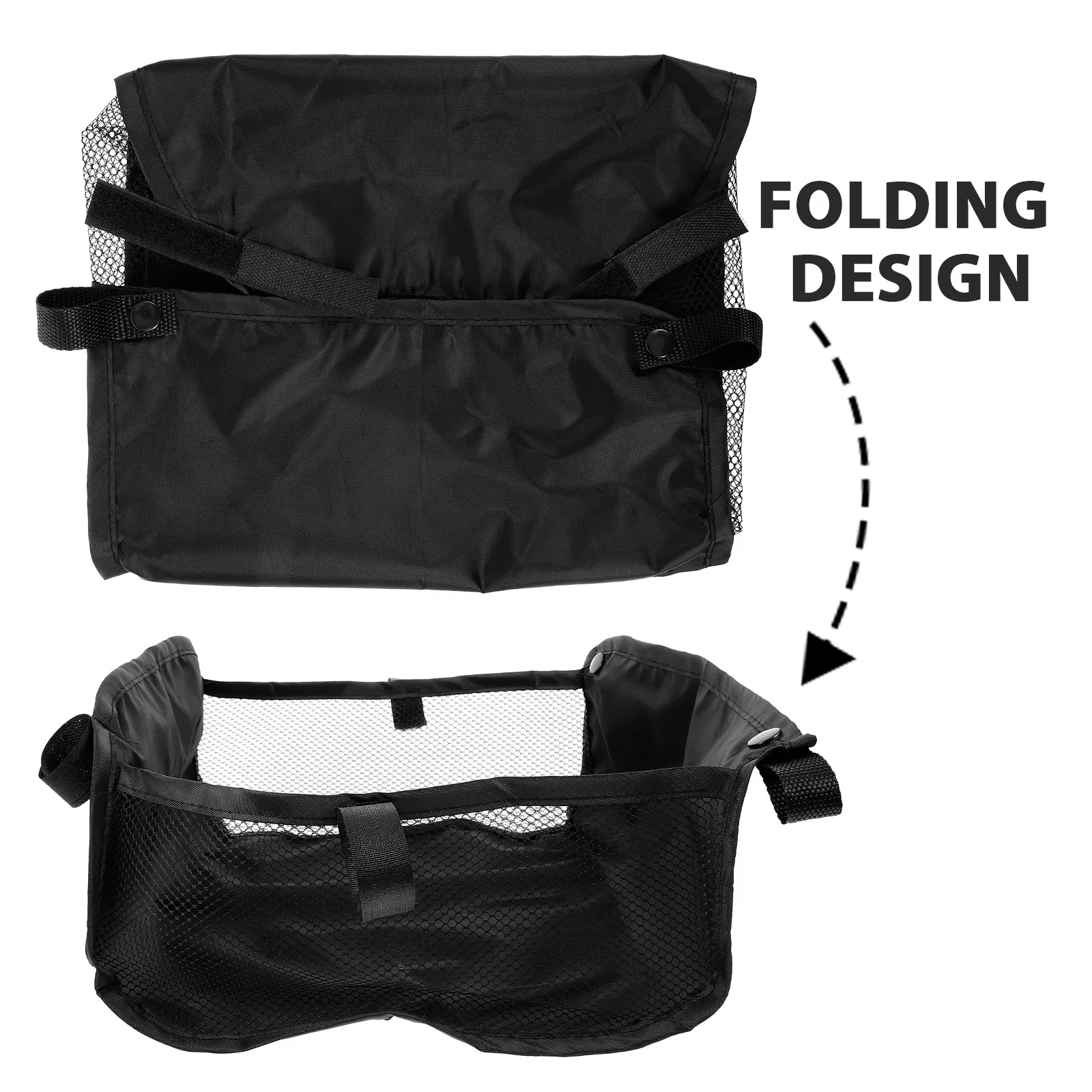 Baby Stroller Storage Basket Oxford Cloth Foldable Lightweight Organizer Bag for Stroller Bottom with Large Capacity Space