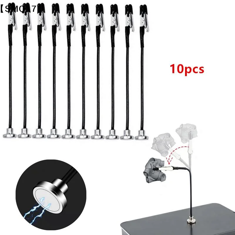 10Pcs Magnetic Flexible Alligator Clip Electric Test Crocodile Clip For DIY Note Card Clamps Kitchen Menu Holder Photo Clip【SMQ】