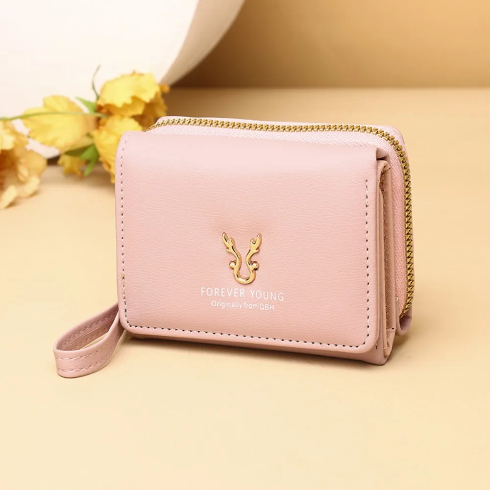 Elegant PU Leather Women's Small Wallet Fold Portable Mini Clutch Multi-Pocket Short Wallets Gift For Ladies