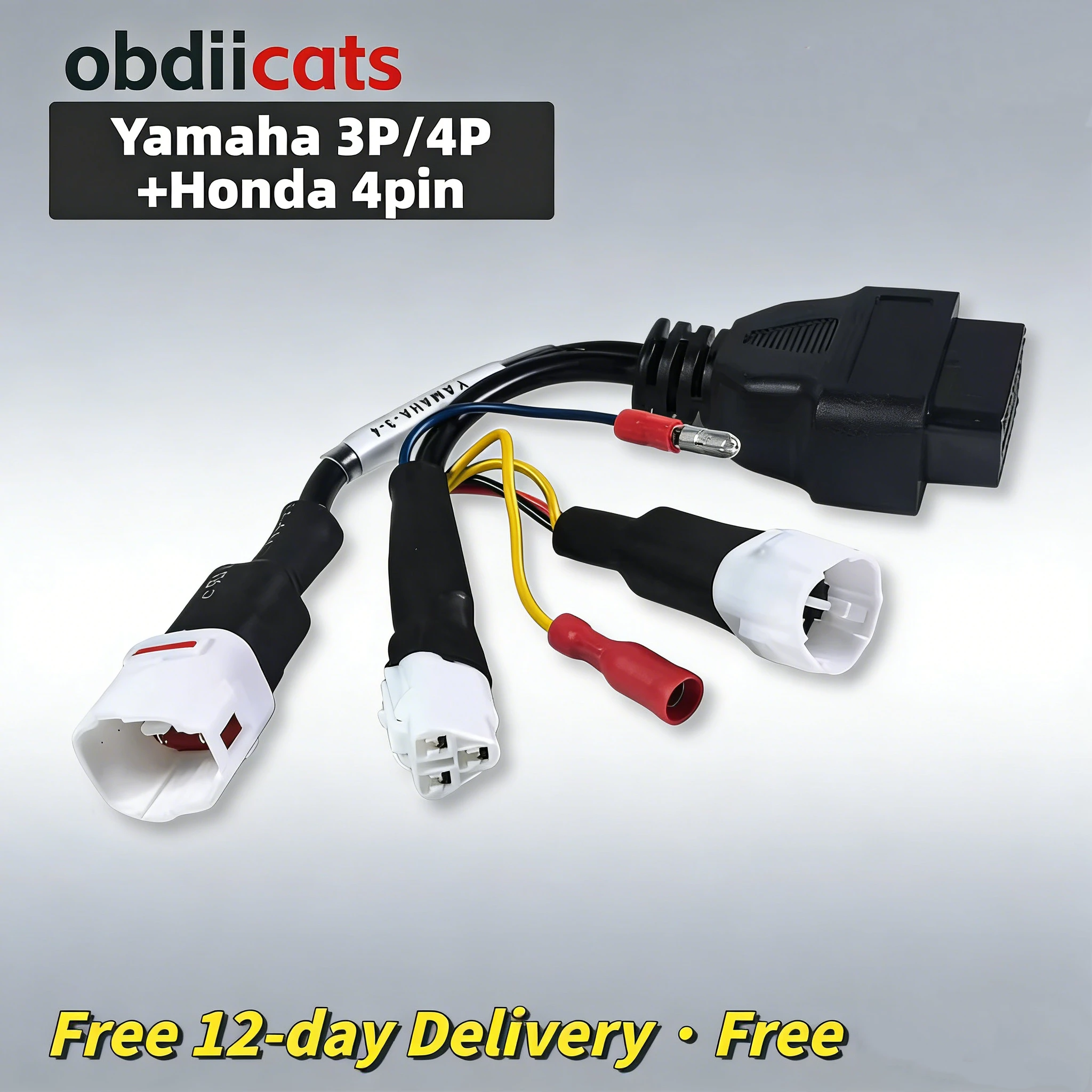 

OBDIICAT для Yamaha 3pin + 4pin для Honda 4pin мотоциклетный кабель 3IN1 удлинительный кабель двигателя OBD диагностический разъем адаптер