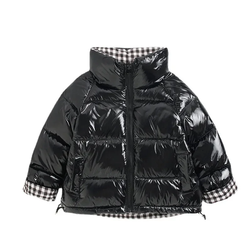 

Children's Wash Free Down Jacket For Boys And Girls Short Glossy Down Jacket Warm Down Coat Fashion Cardigan For Baby Kids