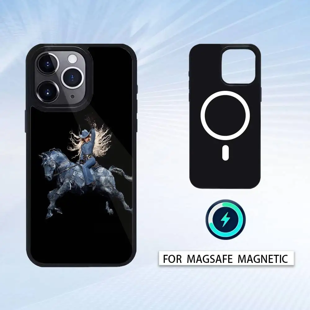 Custodia per telefono B-Beyoncé Lemonade per iPhone 16,15,14,13,12,Pro,Max per ricarica wireless magnetica Magsafe
