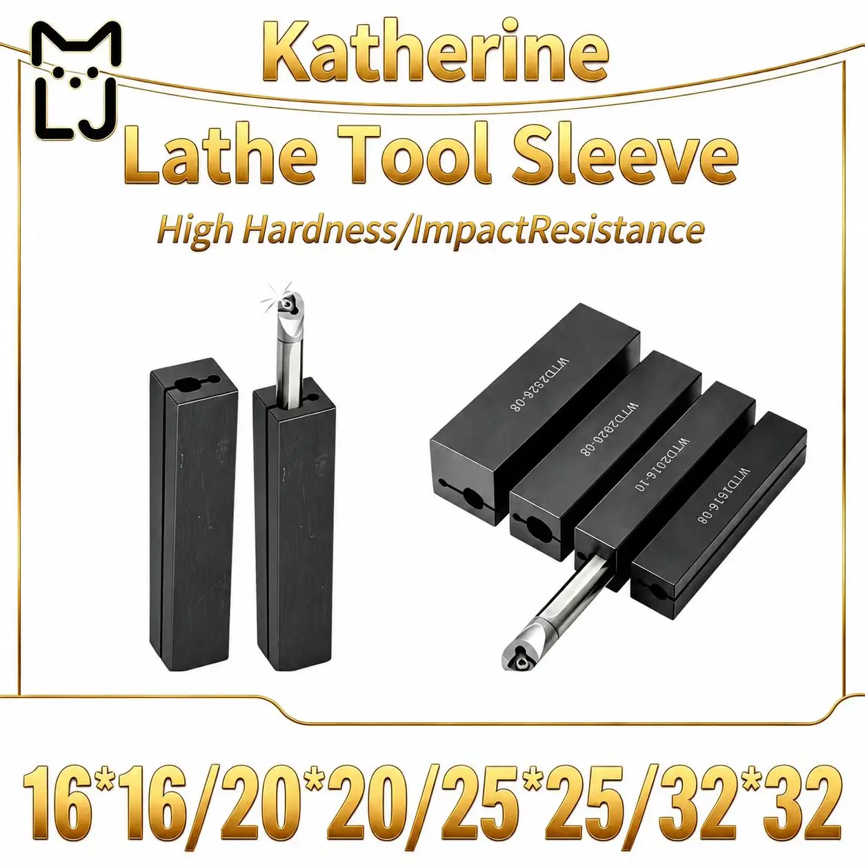 Lathe Seismic Bore Tool Sleeve Small Diameter Turning Holder Cutting Bracket 1616 2020mm Fit 4/5/6/7/8/10mm Inner Shank