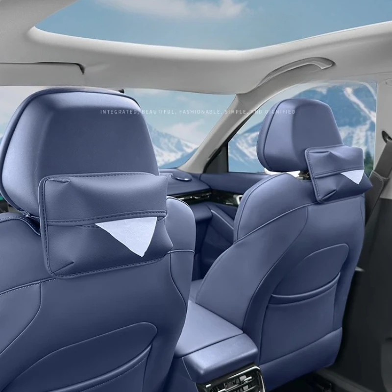 

For Geely Galaxy E5 Car Seat Tissue Box Hanging Paper Box Strap Tissue Bag Car Interior Supplies Convenient Storage