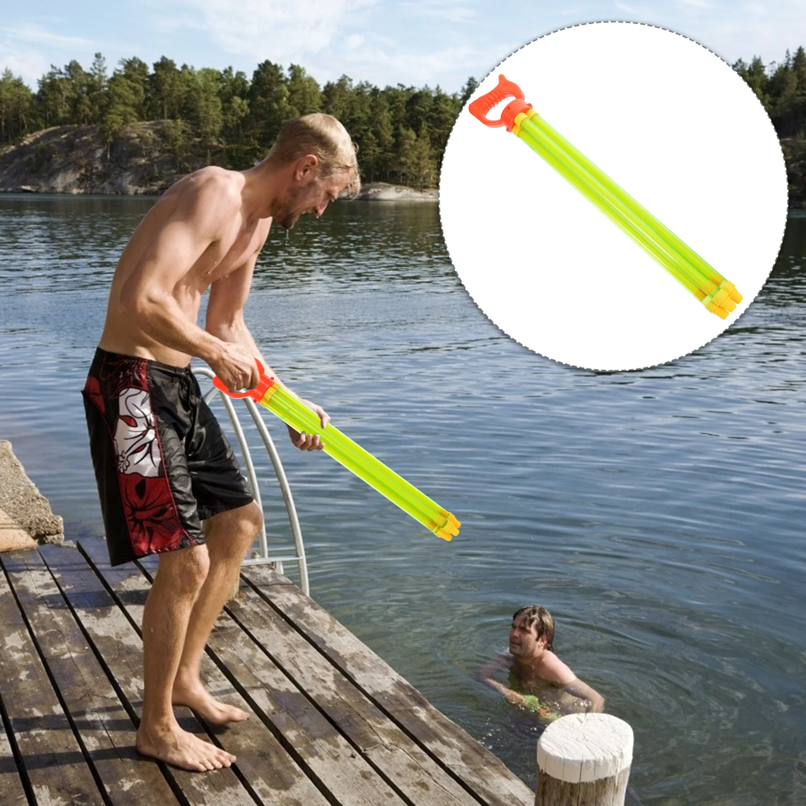 1 Stück ausziehbarer Wasser-Shooter, Premium-PP-Material, Sommer-Pool-Party, Kinder spielen interaktiven Outdoor-Spaß