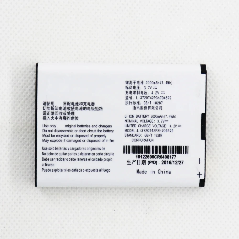 Original 2000mAh Li3720T42P3h704572 Phone battery For ZTE MF90M MF91 MF90 4G WIFI Router