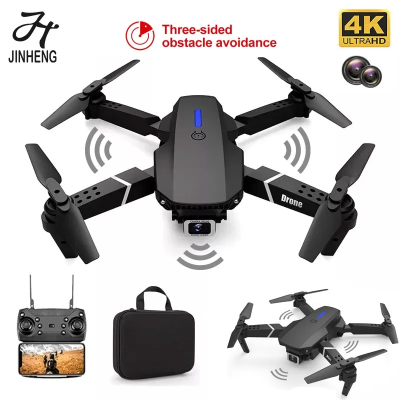 

2023 New Quadcopter E88 Pro Max Mini Drone HD 4K 1080P Camera Obstacle Avoidance WIFI FPV RC Foldable Quadcopter Dron Gifts Toys