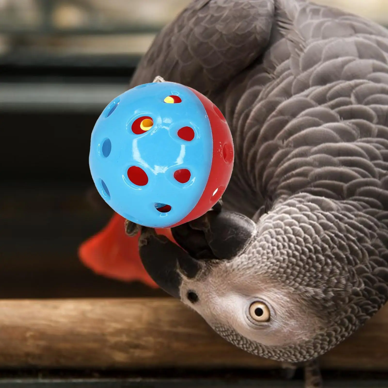Bird Toys For Parrots Chew Toy Balls For Parakeet Bite Resistant Hangable Bird Training  Toys With Small Holes colorful Bell view 3