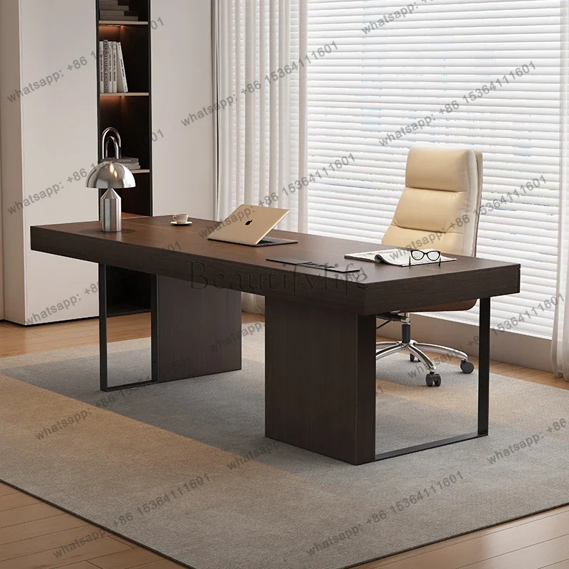LXDecoration Storage Office Desks Manager Strong Drawers Cheap Office Desks Modern Luxury Black Scrivania Small Spaces Furniture