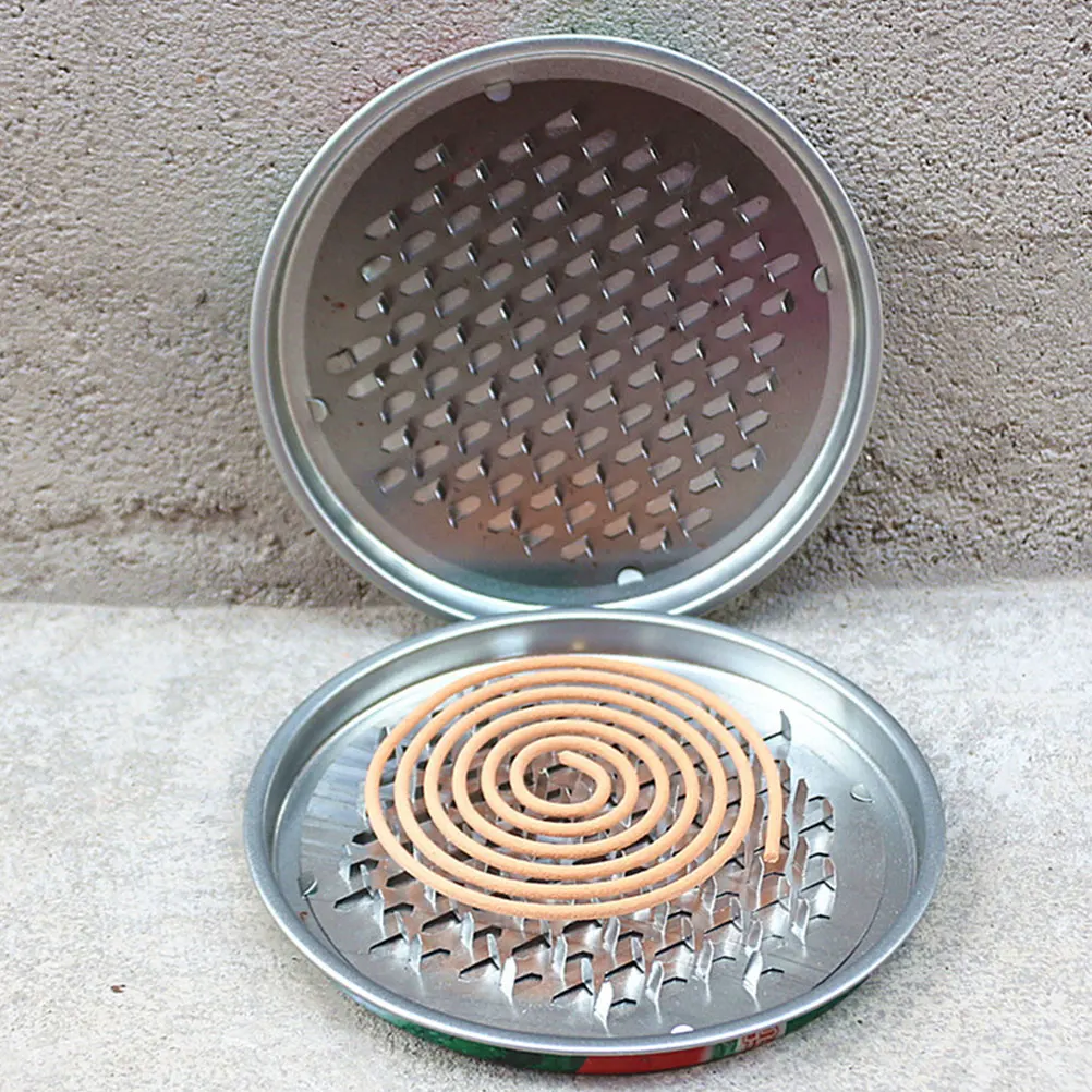 

5pcs Iron Incense Burning Tray Anti-Scald Plate Holder Reusable Fireproof Incense Dish Compact Coil Tray