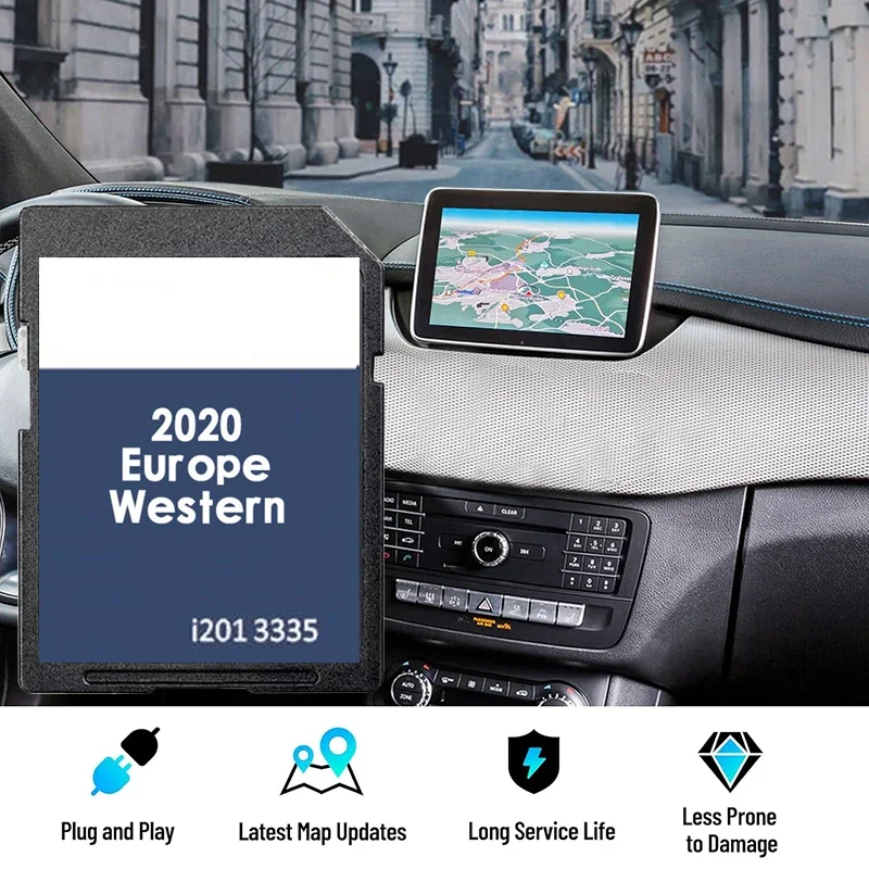 Navigation für VW Europa West SD-Karte Sat Nav V12 RNS 310, Einheit mit Antibeschlag-Rückaview-Aufklebern, kostenloser Versand