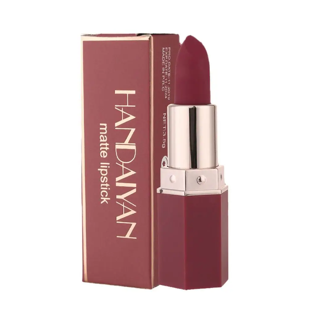 Lápiz labial mate de belleza, 6 colores, brillo de labios, resistente al agua, 24 horas, K7I6, maquillaje U0C9