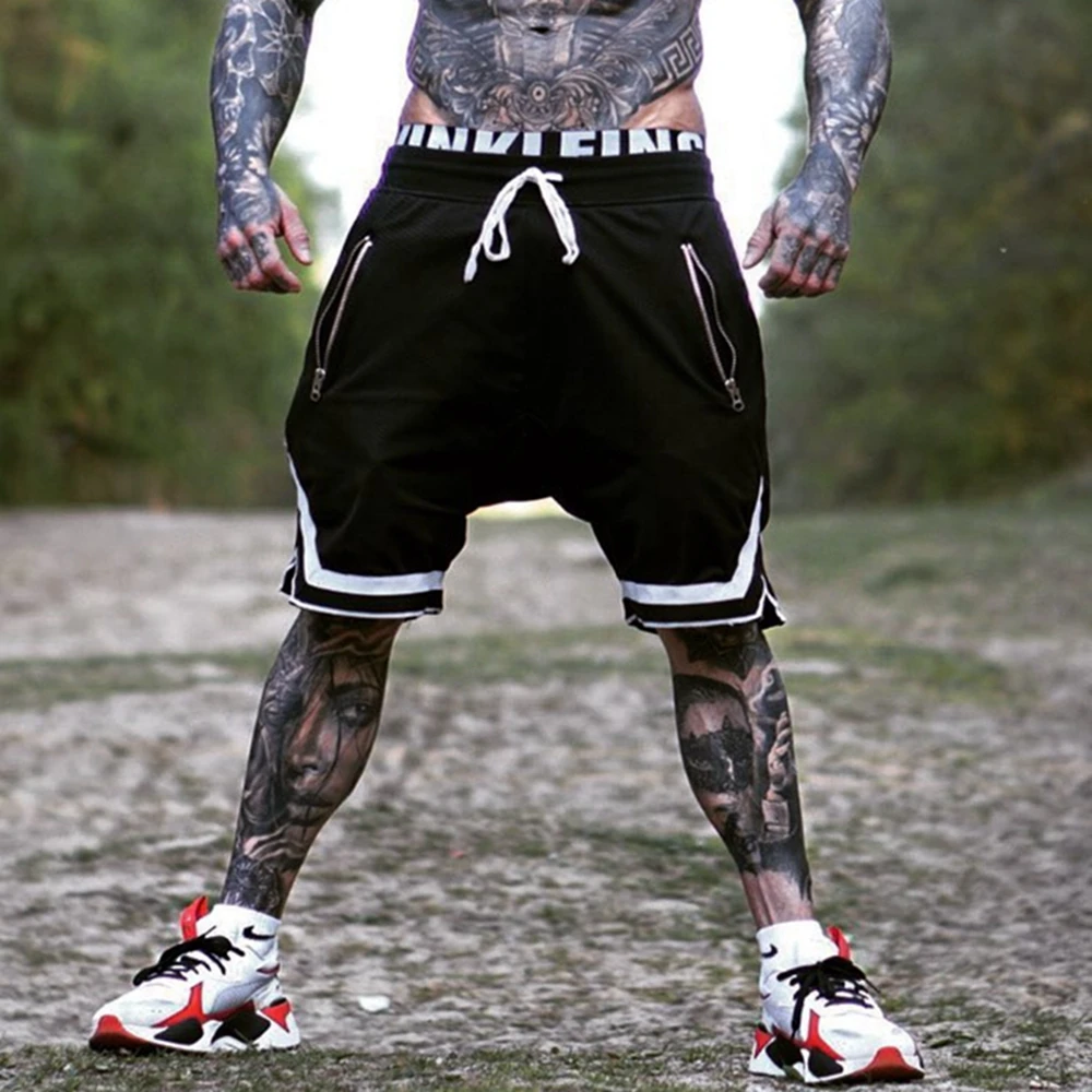 

Мужские темно-красные шорты, повседневные баскетбольные шорты, шорты для тренажерного зала, фитнеса, джоггеры, шорты для тренировок, бодибилдинга, дышащие мужские шорты для доски