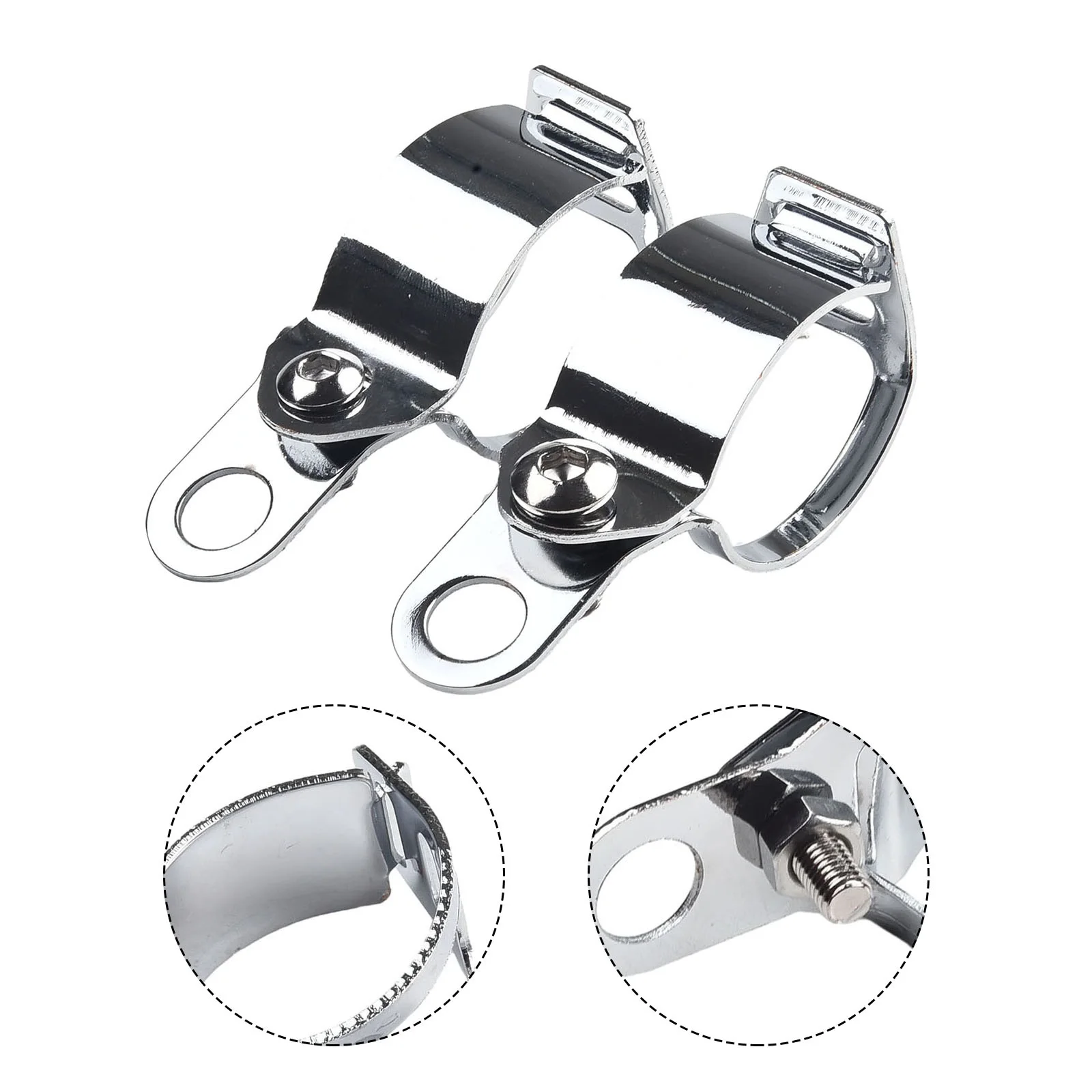 Sturdy Metal Motorcycle Turn Signal Light Mount Bracket Suitable for 30mm 43mm Fork Tubes Complete Kit with 2 Brackets