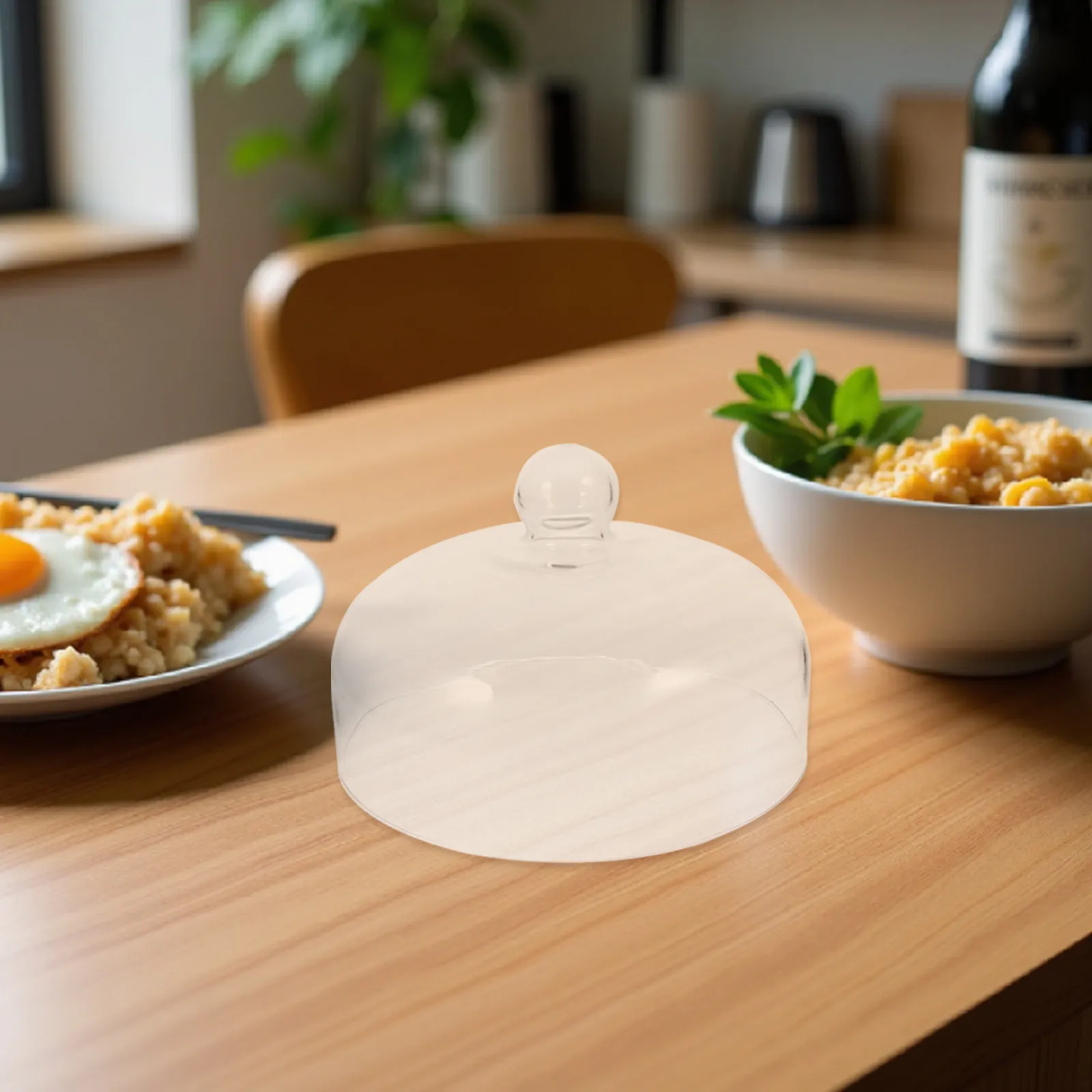 10 Inch Glass Microwave Splatter Cover Heat Resistant Transparent Dome Lid Dishwasher Safe for Home Kitchen